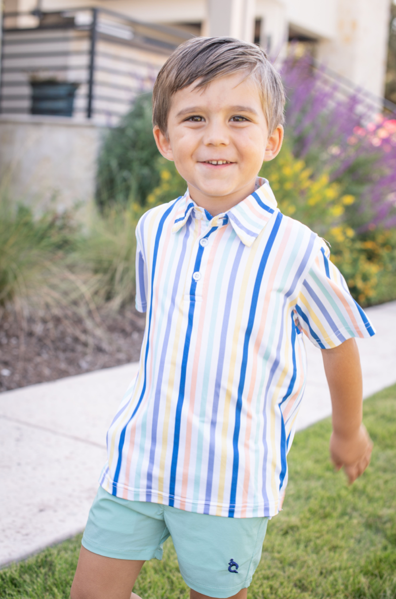 Cabana Stripe Polo Short Sleeve Shirt