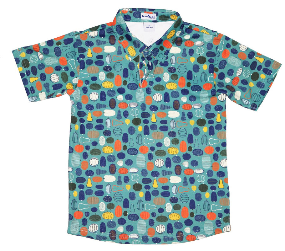 Men's - Pumpkin Polo Short Sleeve Shirt