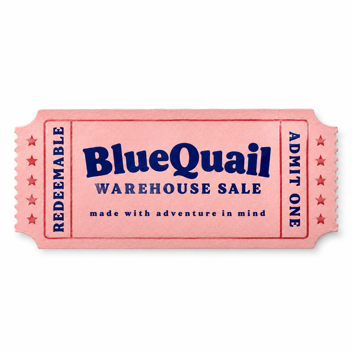 BlueQuail Warehouse Sale Pass