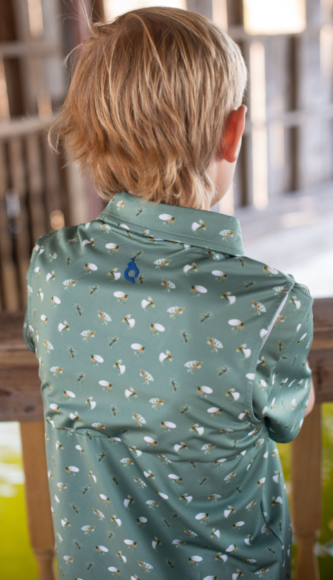 Fly Fishing Polo Short Sleeve Shirt