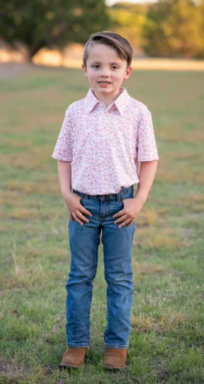 Kickoff Burnt Orange Polo Short Sleeve Shirt