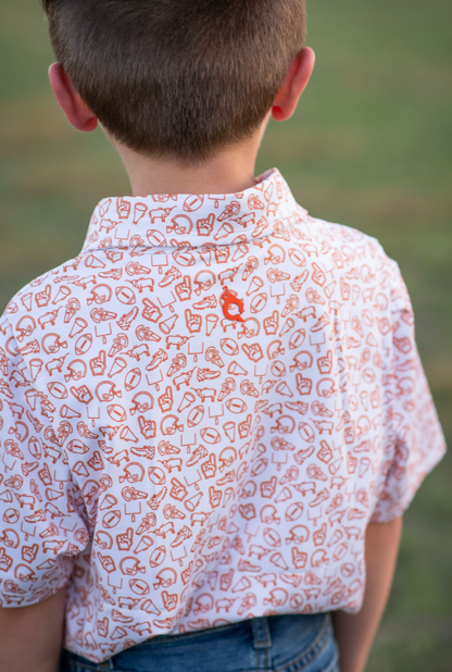 Kickoff Burnt Orange Polo Short Sleeve Shirt
