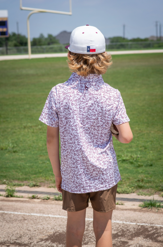 Kickoff Maroon Polo Short Sleeve Shirt