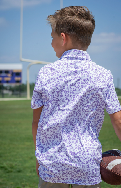 Kickoff Purple Polo Short Sleeve Shirt