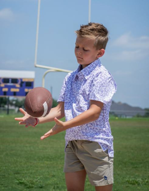 Kickoff Purple Polo Short Sleeve Shirt