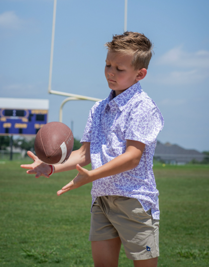 Kickoff Purple Polo Short Sleeve Shirt