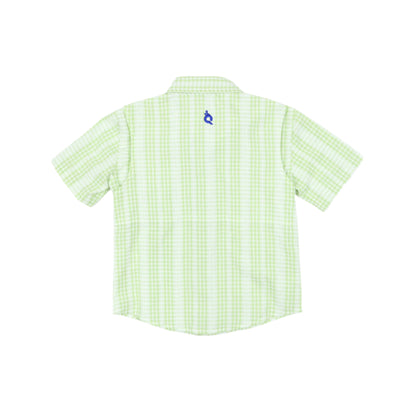 Guayabera - Green Plaid Short Sleeve Shirt