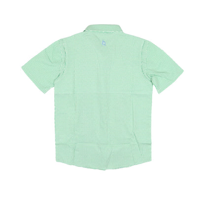 Guayabera - Jade Apple Wave Check Short Sleeve Shirt