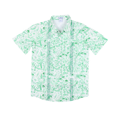 Guayabera - Jade Jungle Short Sleeve Shirt