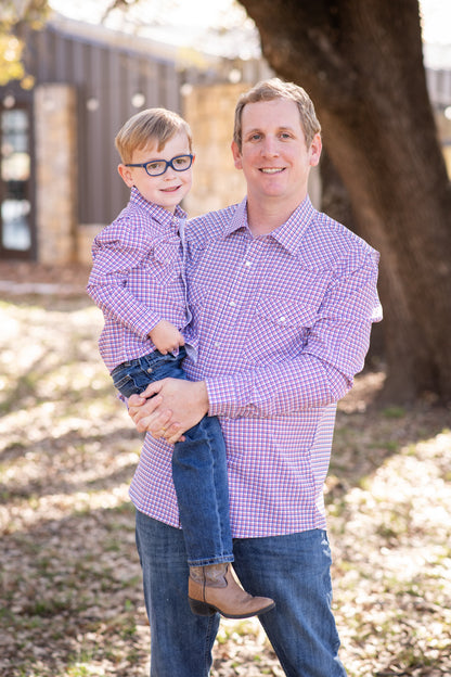 Trinity Plaid Pearl Snap Long Sleeve Shirt