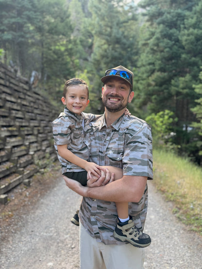 Men's - Classic Camo Pearl Snap Short Sleeve Shirt