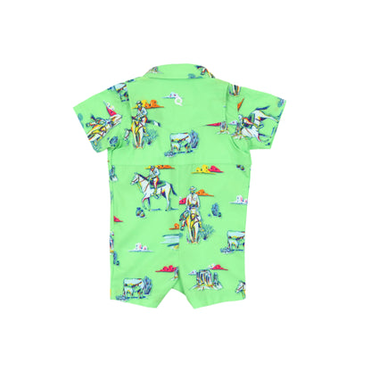 Cattle Drive Pearl Snap Romper