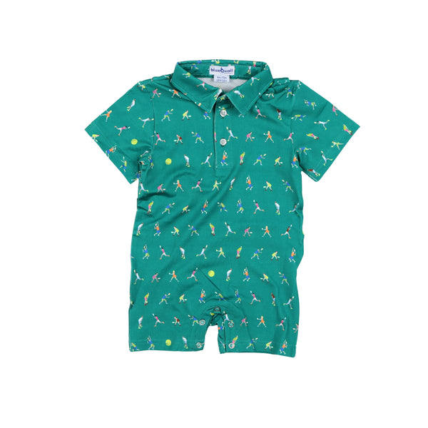 Tennis Court Polo Short Sleeve Romper - Everyday Collection