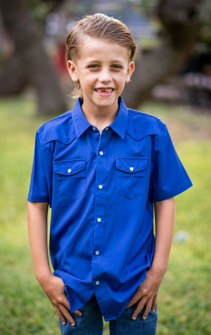 boys navy blue dress shirt Black n Bianco Boys' Signature Sateen Long Sleeve Dress Shirt in Navy