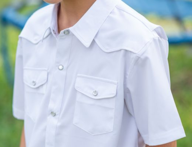 Gameday White Pearl Snap Short Sleeve Shirt
