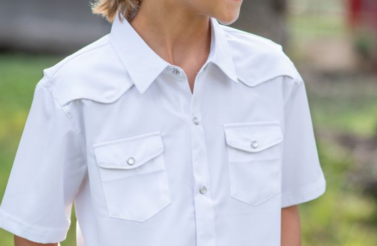 Gameday White Pearl Snap Short Sleeve Shirt