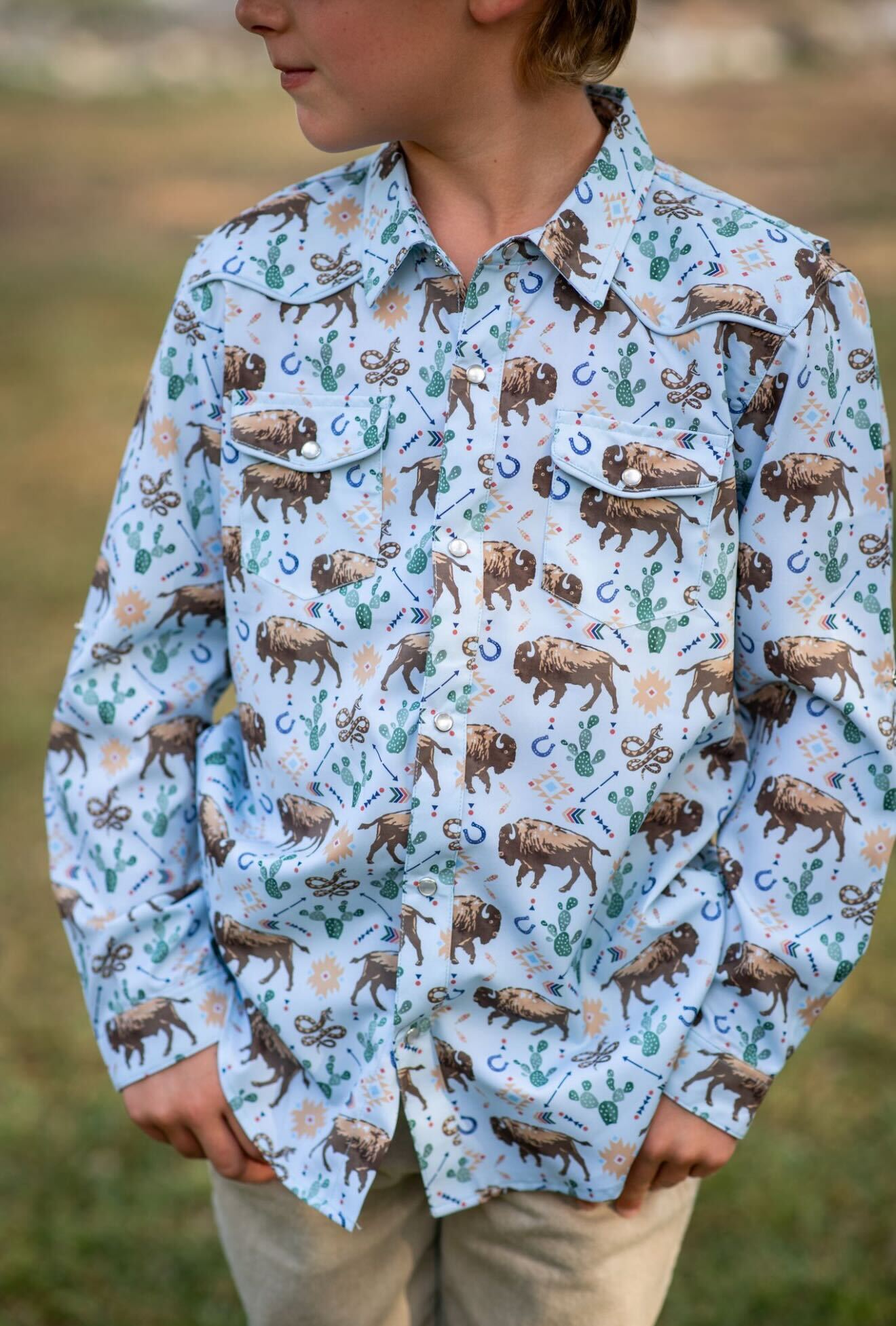 Western Buffalo Pearl Snap Long Sleeve Shirt
