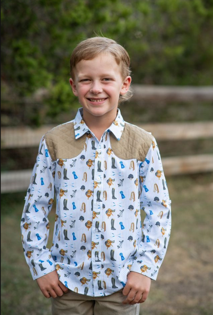 Equestrian Tack Long Sleeve Shirt