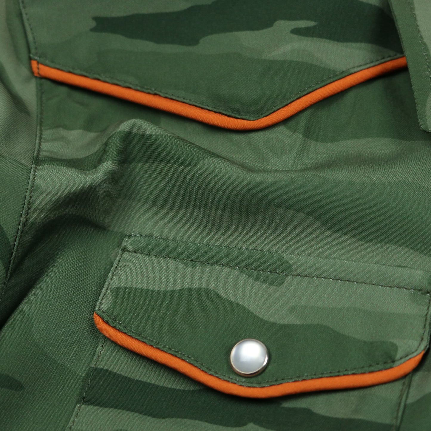 Classic Camo Green Pearl Snap Short Sleeve Shirt