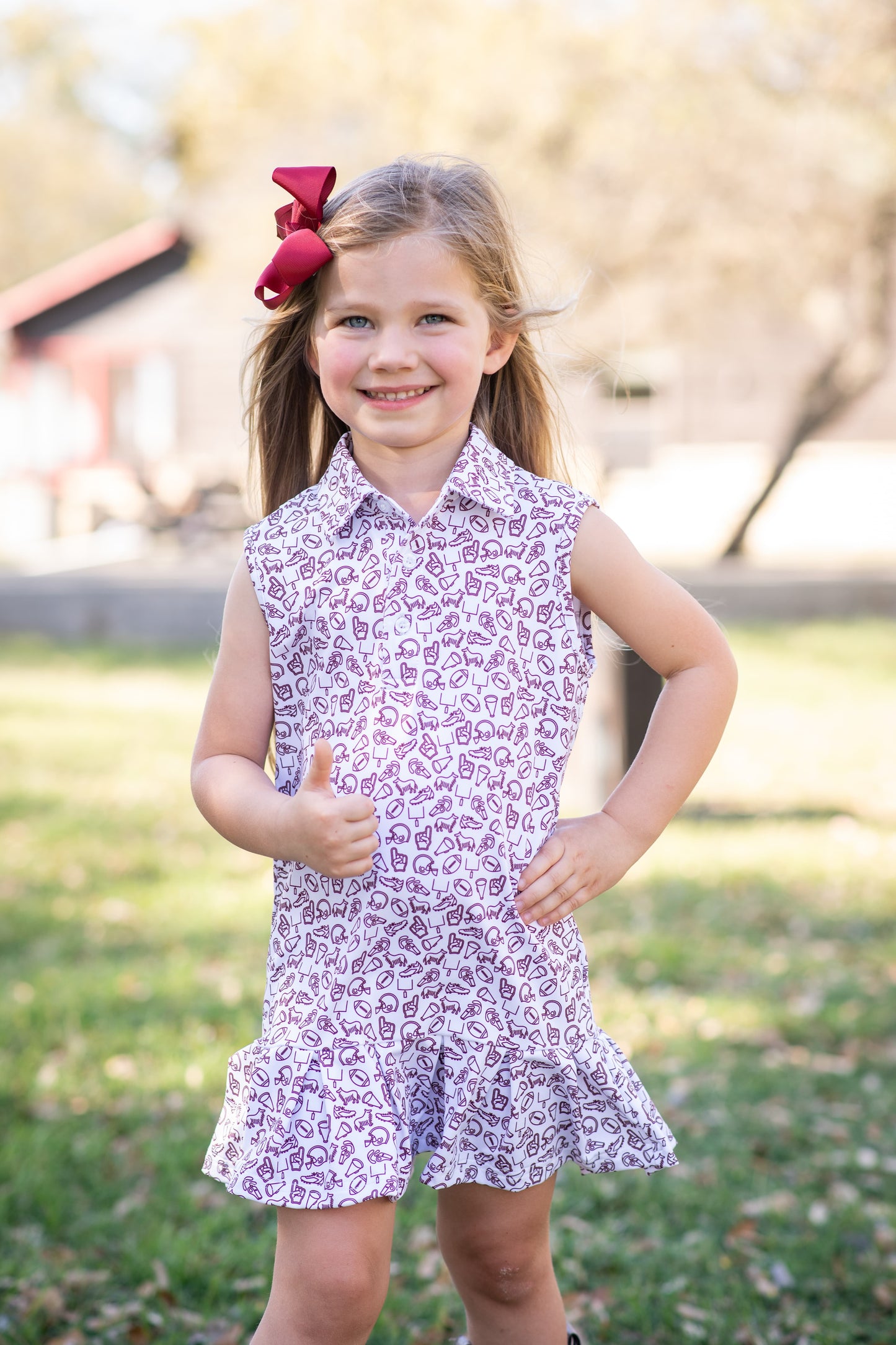 Kickoff Maroon Polo Sleeveless Dress
