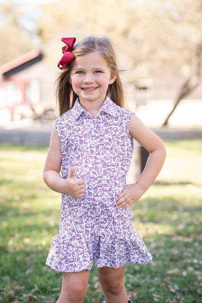 Kickoff Maroon Polo Sleeveless Dress
