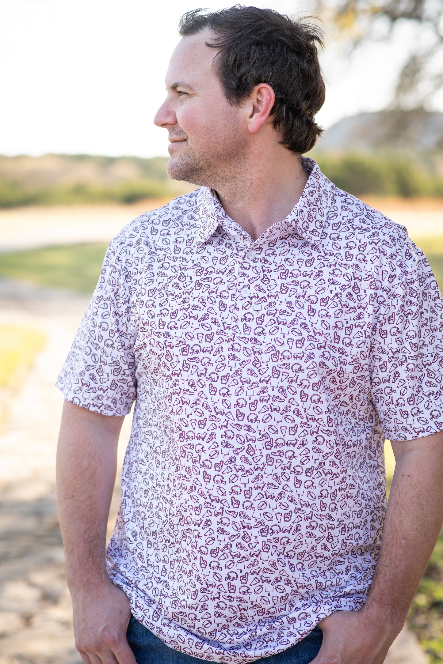 Men's - Kickoff Maroon Polo Short Sleeve Shirt