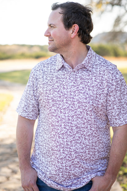 Men's - Kickoff Maroon Polo Short Sleeve Shirt