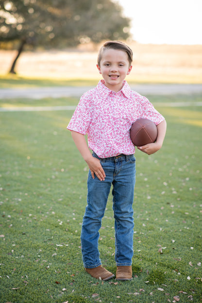 Kickoff Red Polo Short Sleeve Shirt