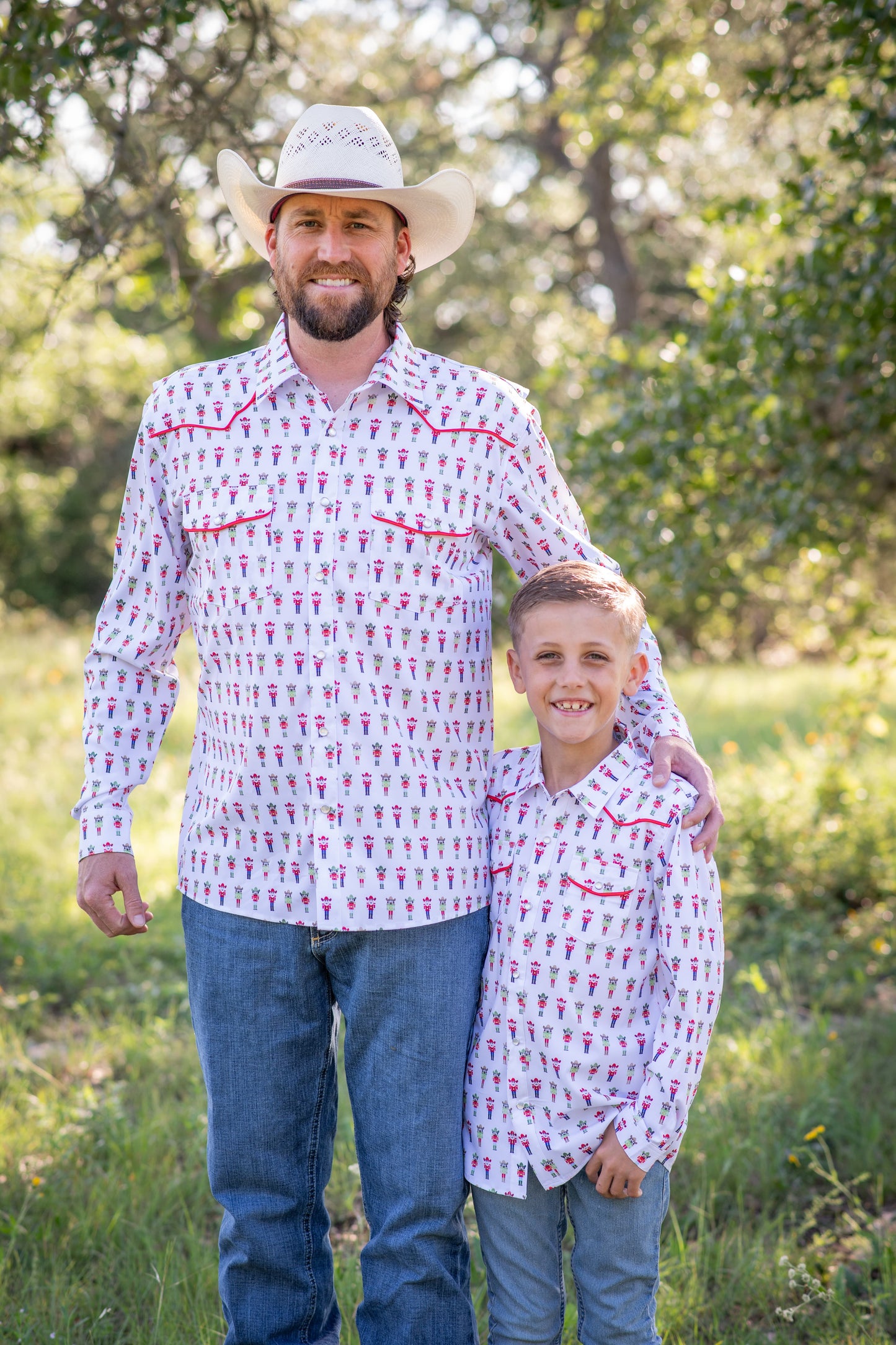 Nutcrackers Pearl Snap Long Sleeve Shirt