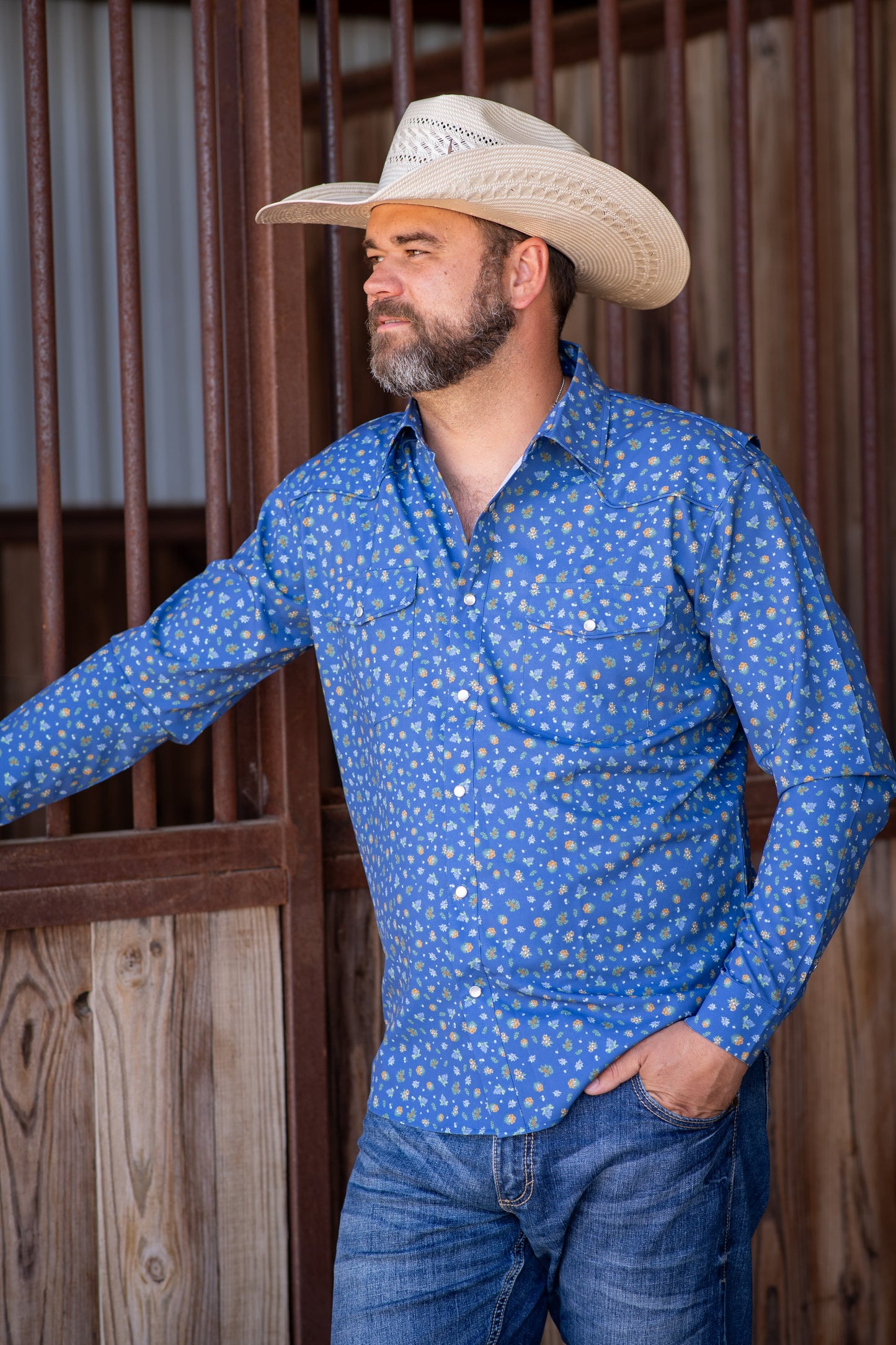 Men's - Estacado Pearl Snap Long Sleeve Shirt
