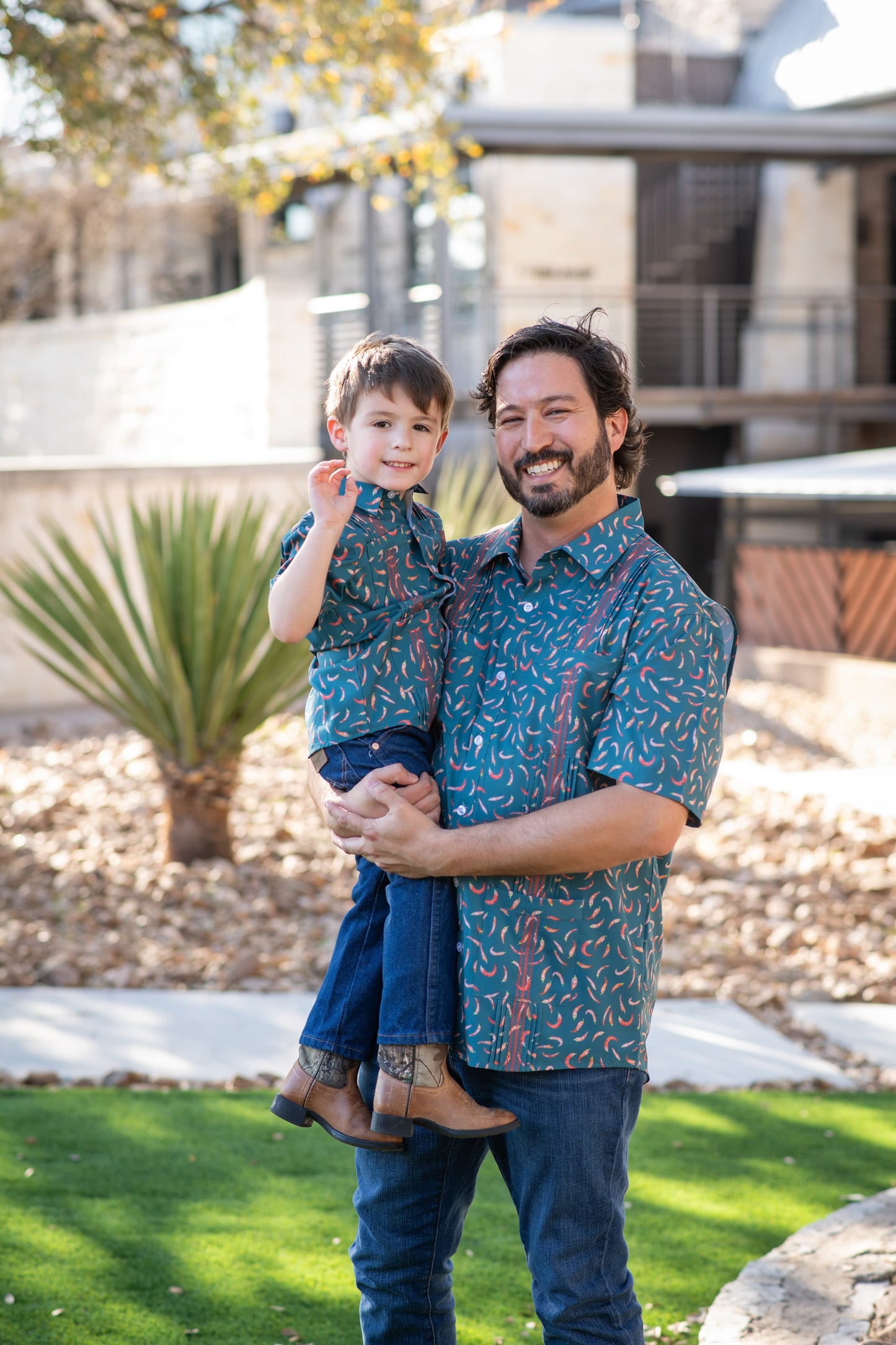 Men’s - Guayabera - Chili Peppers Short Sleeve Shirt