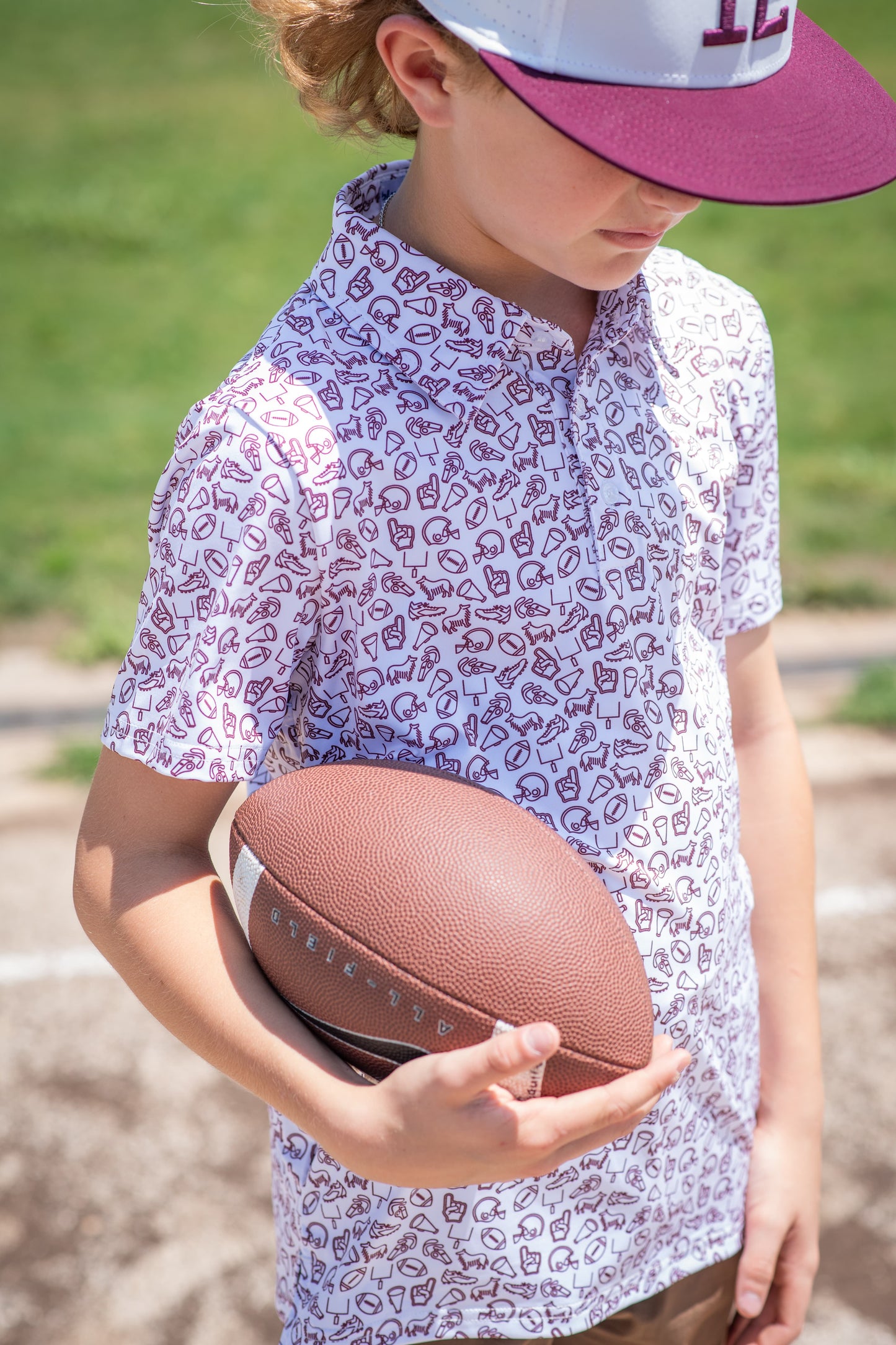 Kickoff Maroon Polo Short Sleeve Shirt