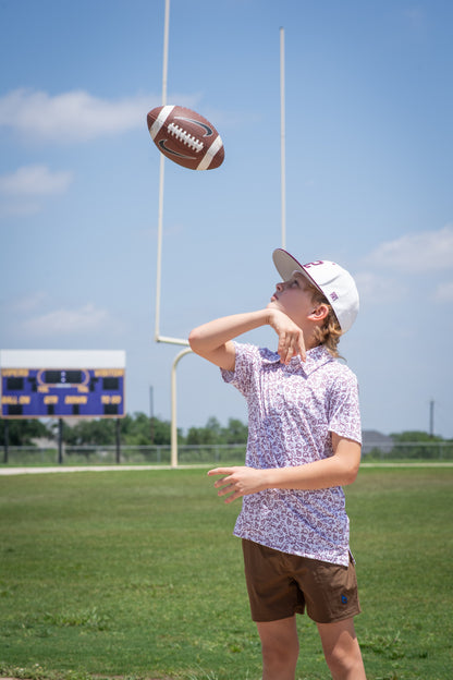 Kickoff Maroon Polo Short Sleeve Shirt