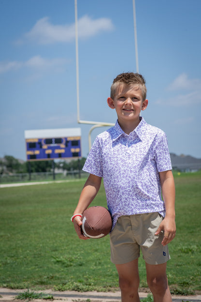 Kickoff Purple Polo Short Sleeve Shirt