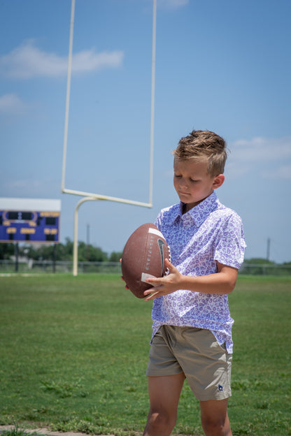 Kickoff Purple Polo Short Sleeve Shirt