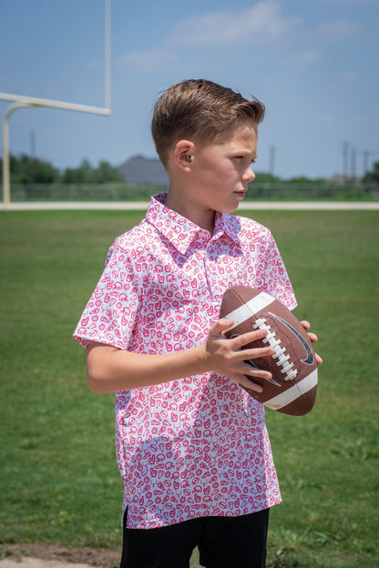 Kickoff Red Polo Short Sleeve Shirt