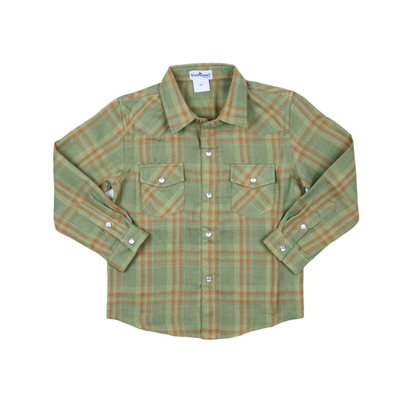 Deer Camp Plaid Pearl Snap Long Sleeve Flannel Shirt