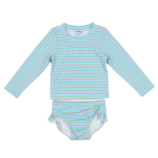 Sherbet Stripe Girls' Swimsuit