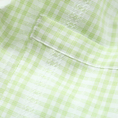 Guayabera - Green Plaid Short Sleeve Shirt