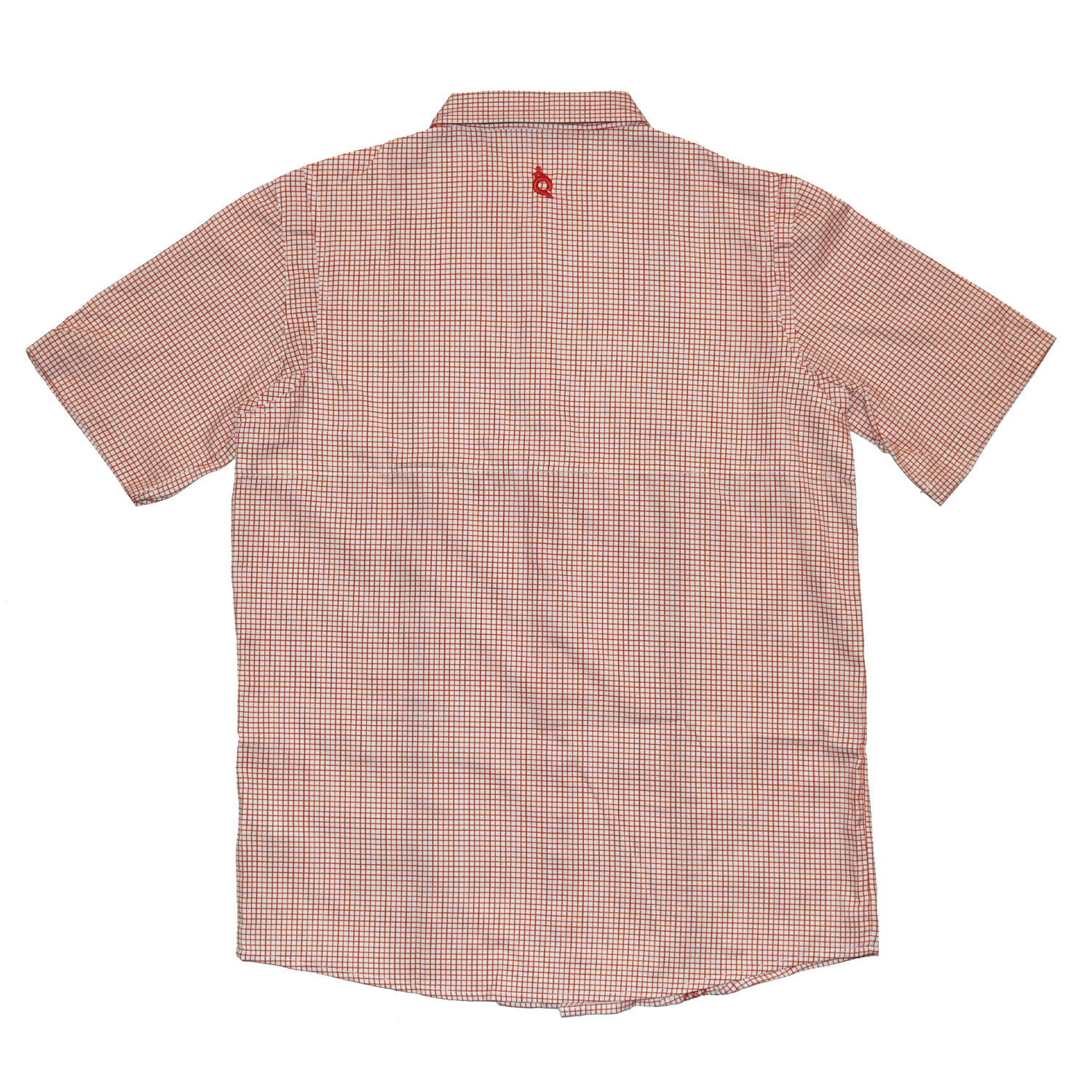 Kids Gameday Guayabera print in Classic Orange with UPF 50+ sun protection by BlueQuail Clothing Co.