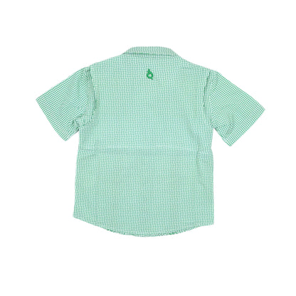 Guayabera - Gameday Green Wave Check Short Sleeve Shirt