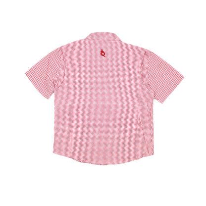 Guayabera - Gameday Red Wave Check Short Sleeve Shirt
