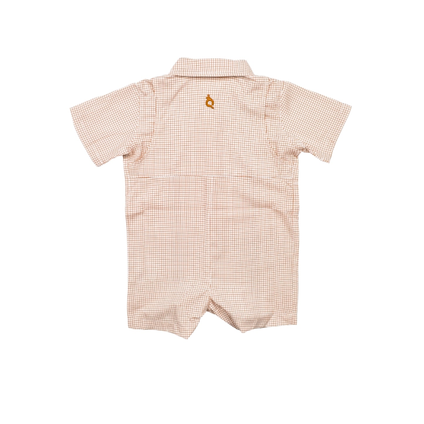 Gameday Guayabera - Burnt Orange Short Sleeve Romper