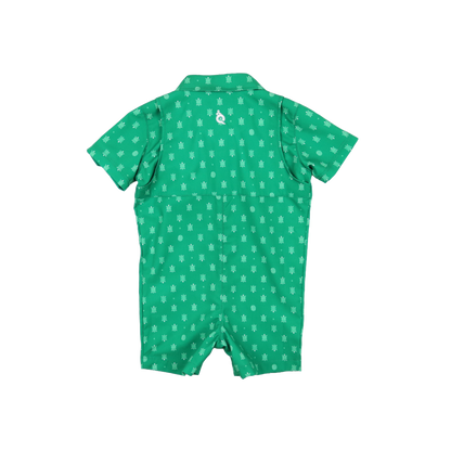 Guayabera - Tortoise Short Sleeve Romper