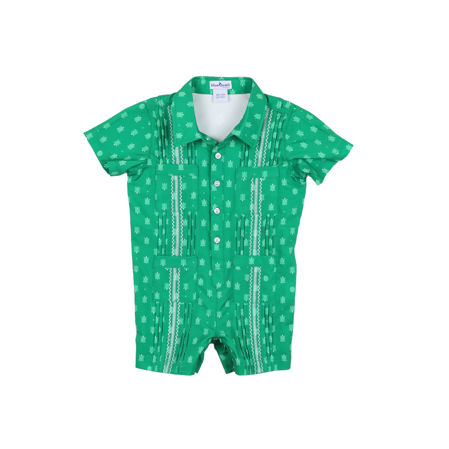 Guayabera - Tortoise Short Sleeve Romper