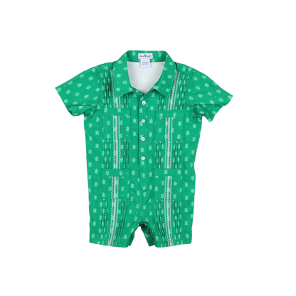 Guayabera - Tortoise Short Sleeve Romper