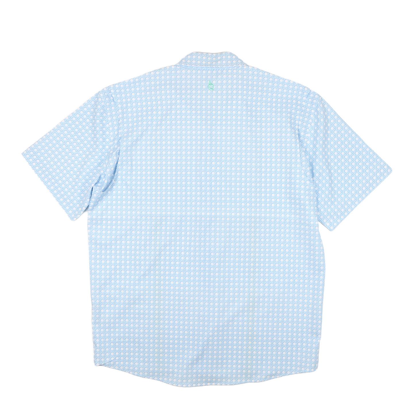 Men’s - Guayabera - Blue Cane Lattice Short Sleeve Shirt