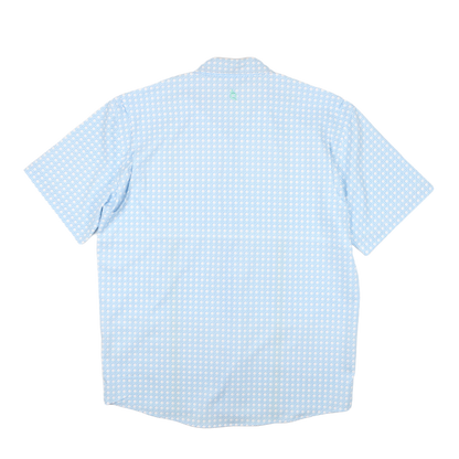 Men’s - Guayabera - Blue Cane Lattice Short Sleeve Shirt