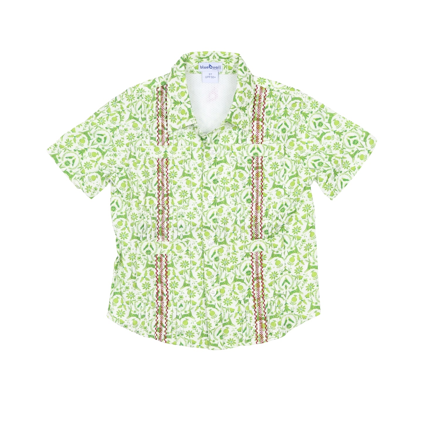 Guayabera - Christmas Otomi Short Sleeve Shirt