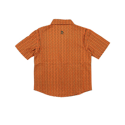 Guayabera - Orange Shells Short Sleeve Shirt